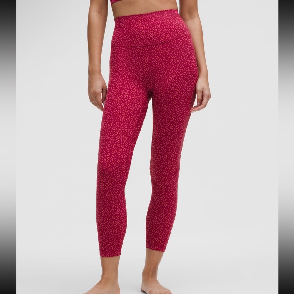 Lululemon align yoga pants in red leopard